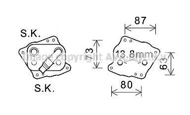 AVA QUALITY COOLING bw3412 -  масляный радиатор, двигательное масло
